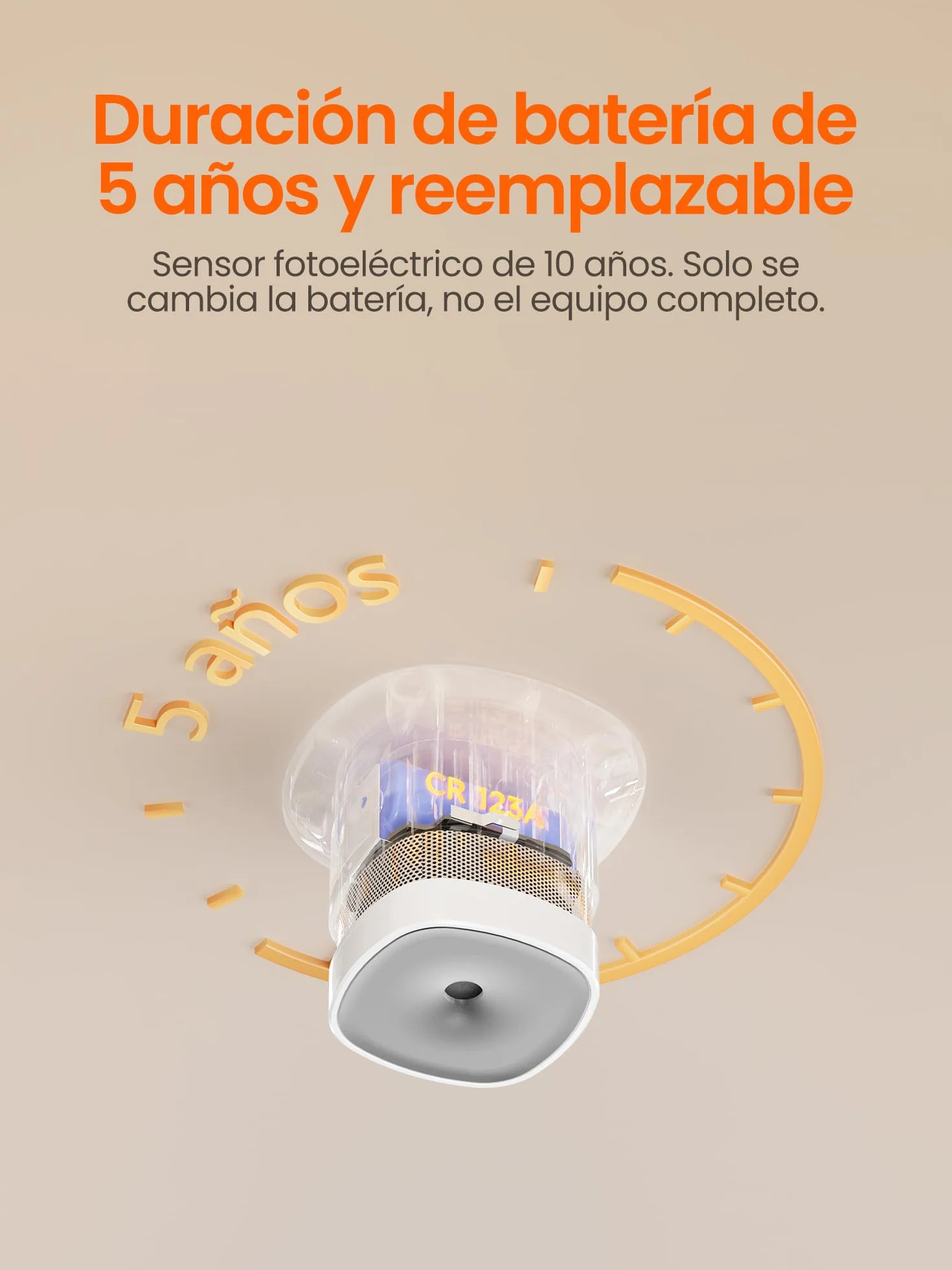 Heiman Détecteur de Fumée Zigbee 3.0 HS1SA-E-PLUS, Detecteur de Fumée Intelligent, Pile Remplaçable 5 Ans, Capteur Photoélectrique, Support ZHA & Z2M (Requires Zigbee Hub), Lot de 1