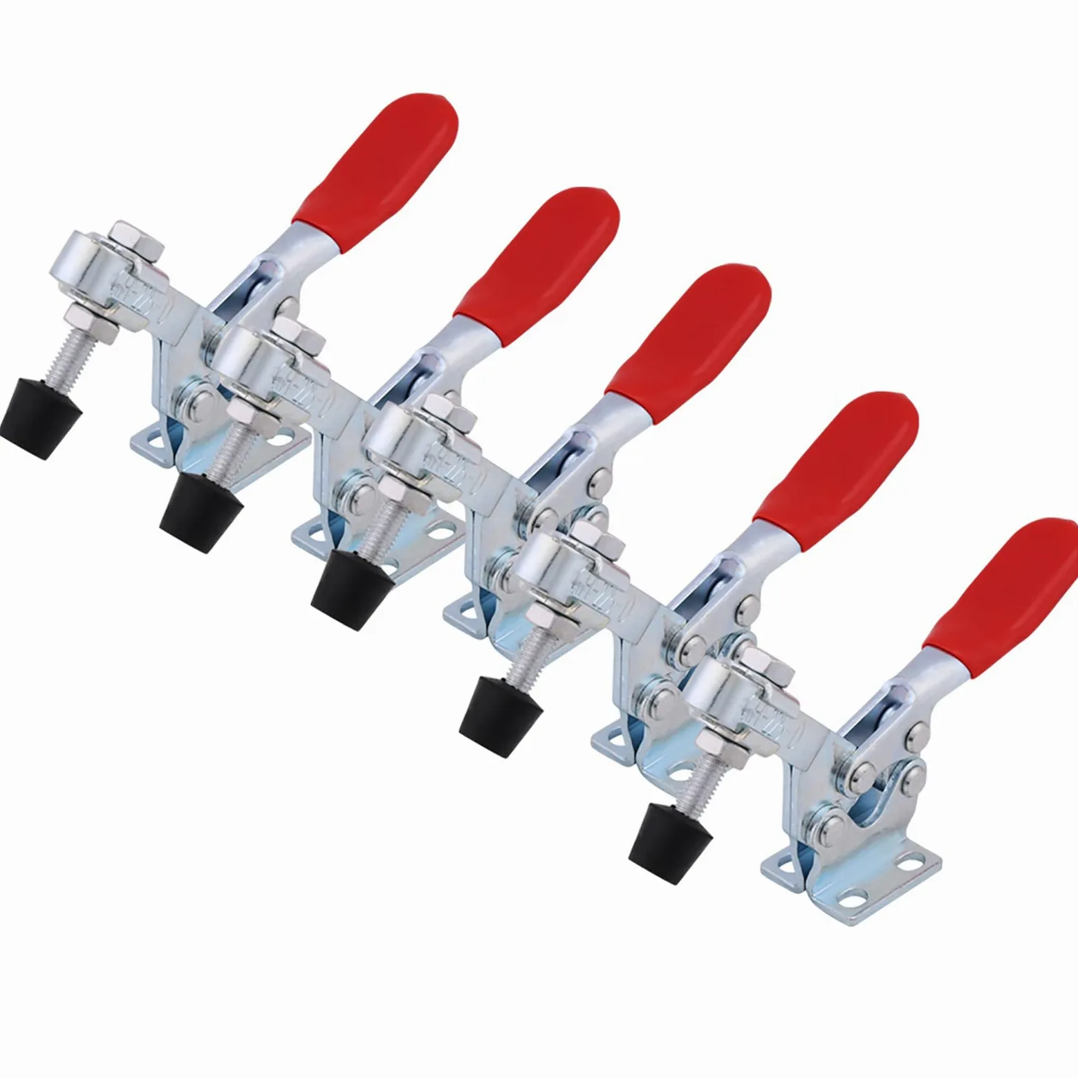 5 Pièces Pince à Genouillère Horizontale 227kg, Serre-Joint à Dégagement Rapide Dispositif de Serrage pour Soudure, Menuiserie