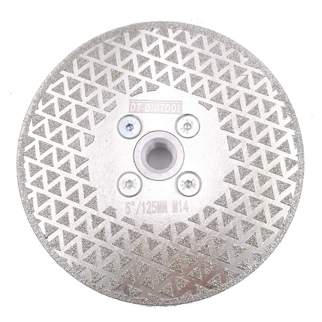 DT-DIATOOL Disque Diamanté à Tronçonner et à Meuler 125 mm x M14 Double Face Électroplaqué pour Pierre Marbre Carreaux Granit