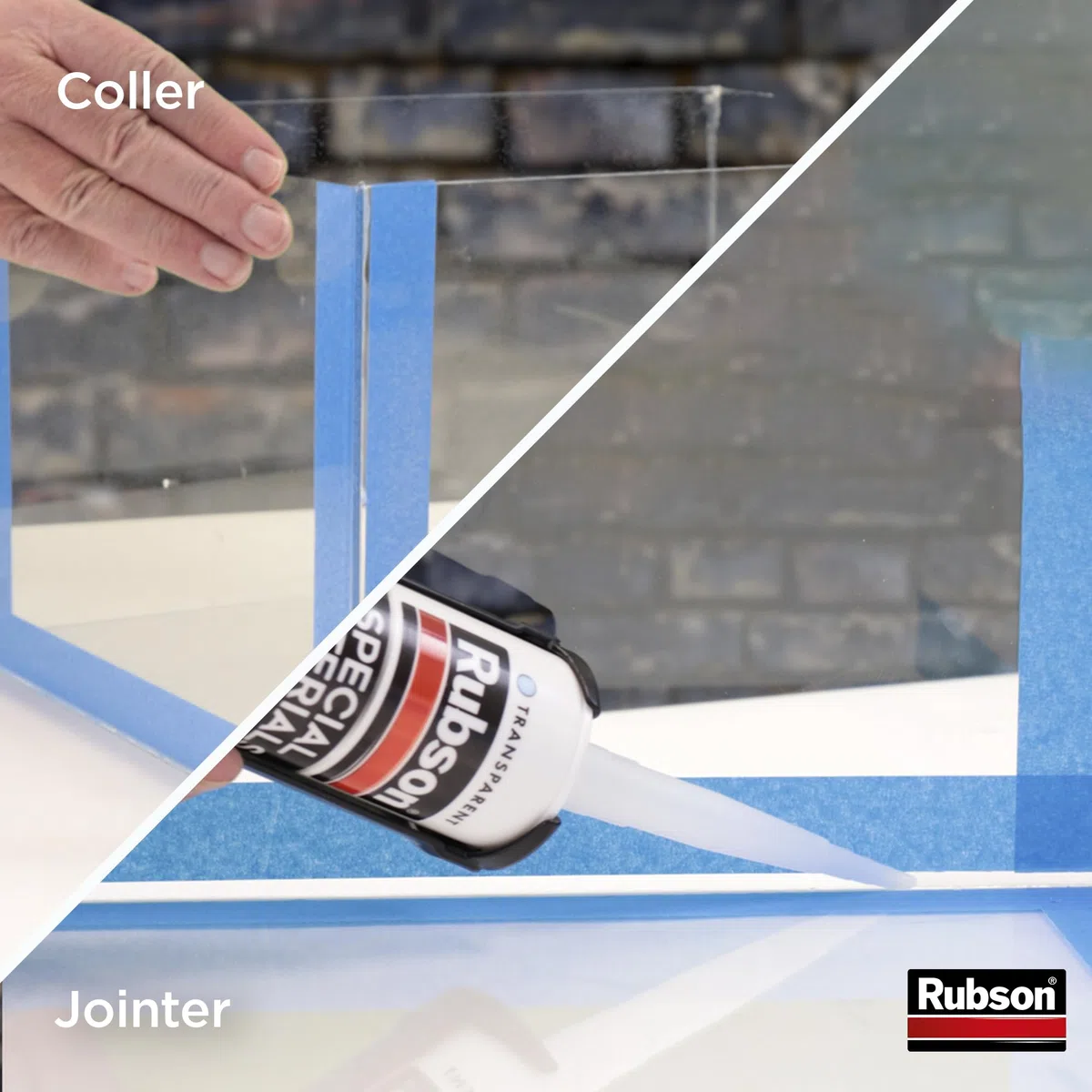 RUBSON Mastic Special Materials Aquarium -Etanchéité, montage, collage, réparation d'éléments en verre- Transparent- Cartouche 280ml