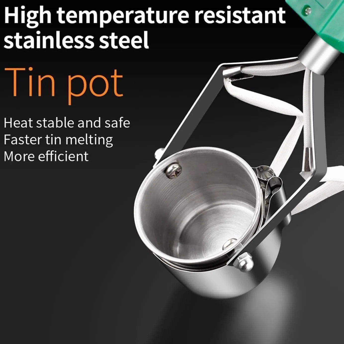 Creuset de plomb portatif, creuset de fusion d'étain à souder électrique 420 W,four de soudure d'une capacité de 1 100 g avec poignée, plage de température de 150 à 450 ℃, creusets en métal for moules