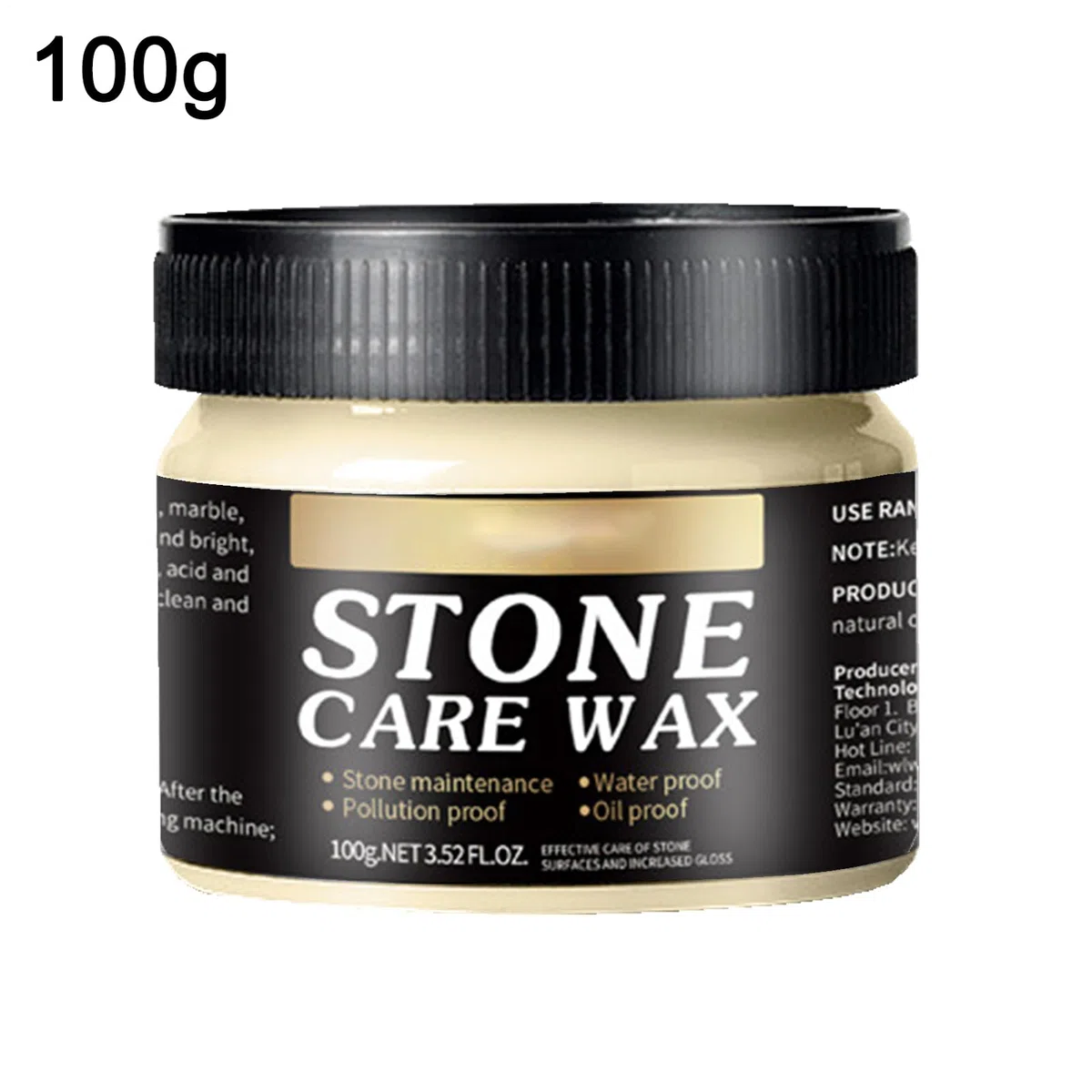 Cire de soins de polissage en pierre - Plancher en marbre cire p-olonaise Granite Po-lon cire de cire de cire de cire de cire, crème de polisseuse imperméable portable, produits de soins en pierre