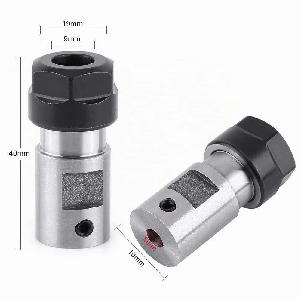 ER11 Tige D'extension de Broche de Mandrin de Mandrin D'arbre de Moteur de 5MM Intérieure pour le Fraisage de Commande Numérique par Ordinateur
