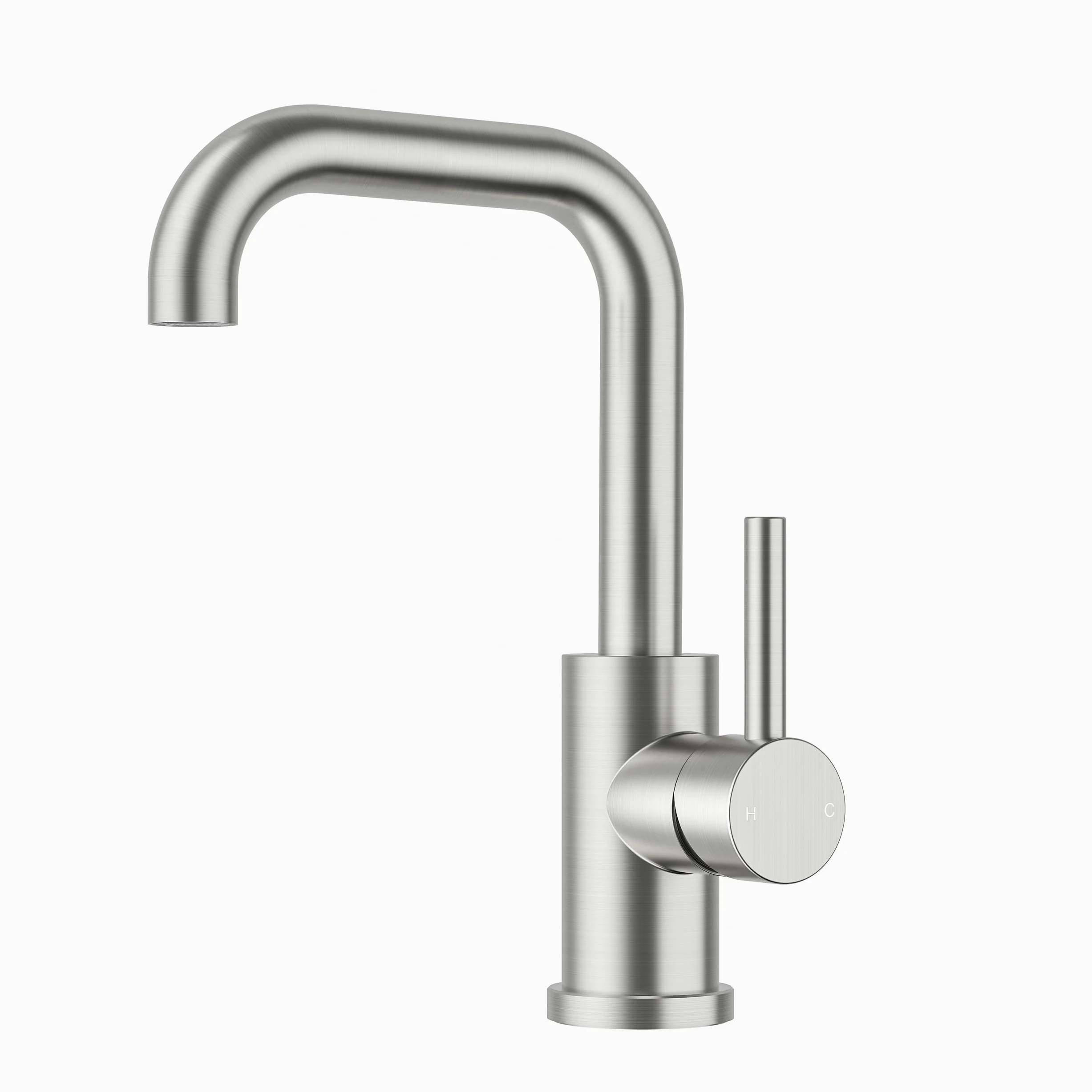 FORIOUS Robinet Salle de Bain Pivotant à 360°, Mitigeur pour Eau Chaude/Froide，Mitigeur en Acier Inoxydable Facile à Installer pour Salle de Bain Lavabo,Inox