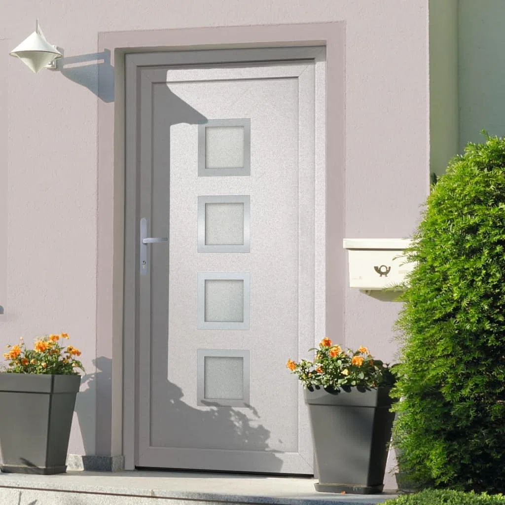 Porte d entrée Blanc 98x208 cm PVC