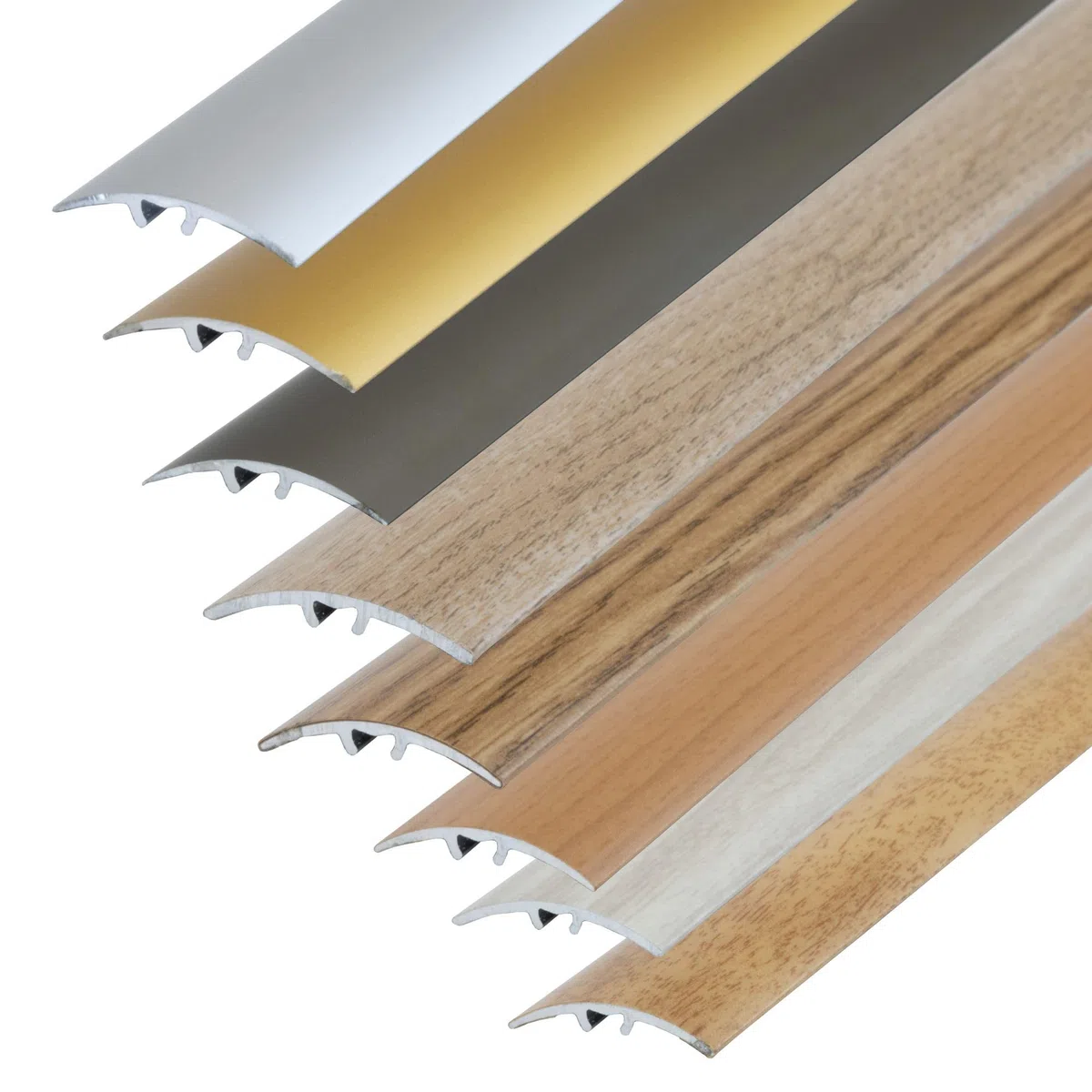 Profil d'adaptation Dalsys 180cm x 50mm, aluminium champagne, profil de compensation de hauteur, barre de seuil sol, barre de transition extra large pour stratifié et vinyle, seuil de porte