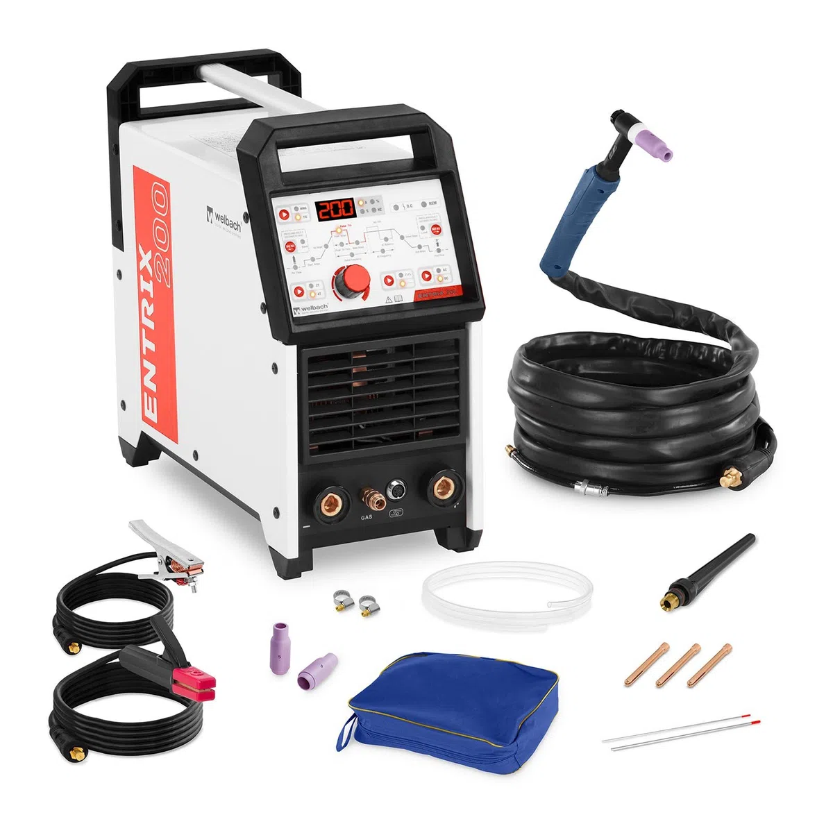 Poste à souder aluminium TIG AC/DC - 200 A, 2T4T, Puls, Fonction Mémoire pour 10 programmes personnalisés, onduleur IGBT, amorçage haute fréquence, Numérique Soudage à l'arc