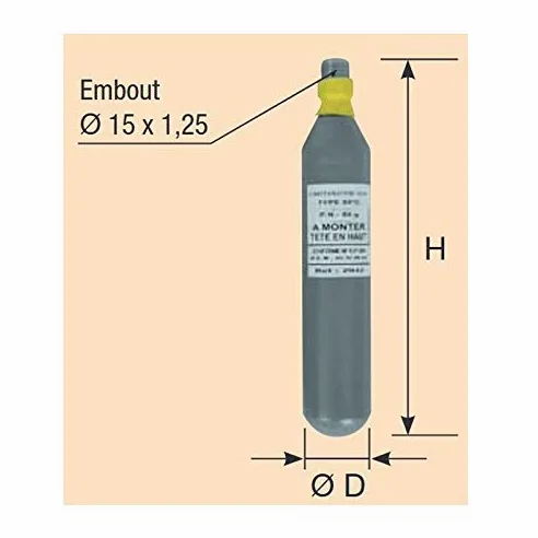 Cartouche CO2 40g diamètre 35 désenfumage CL5