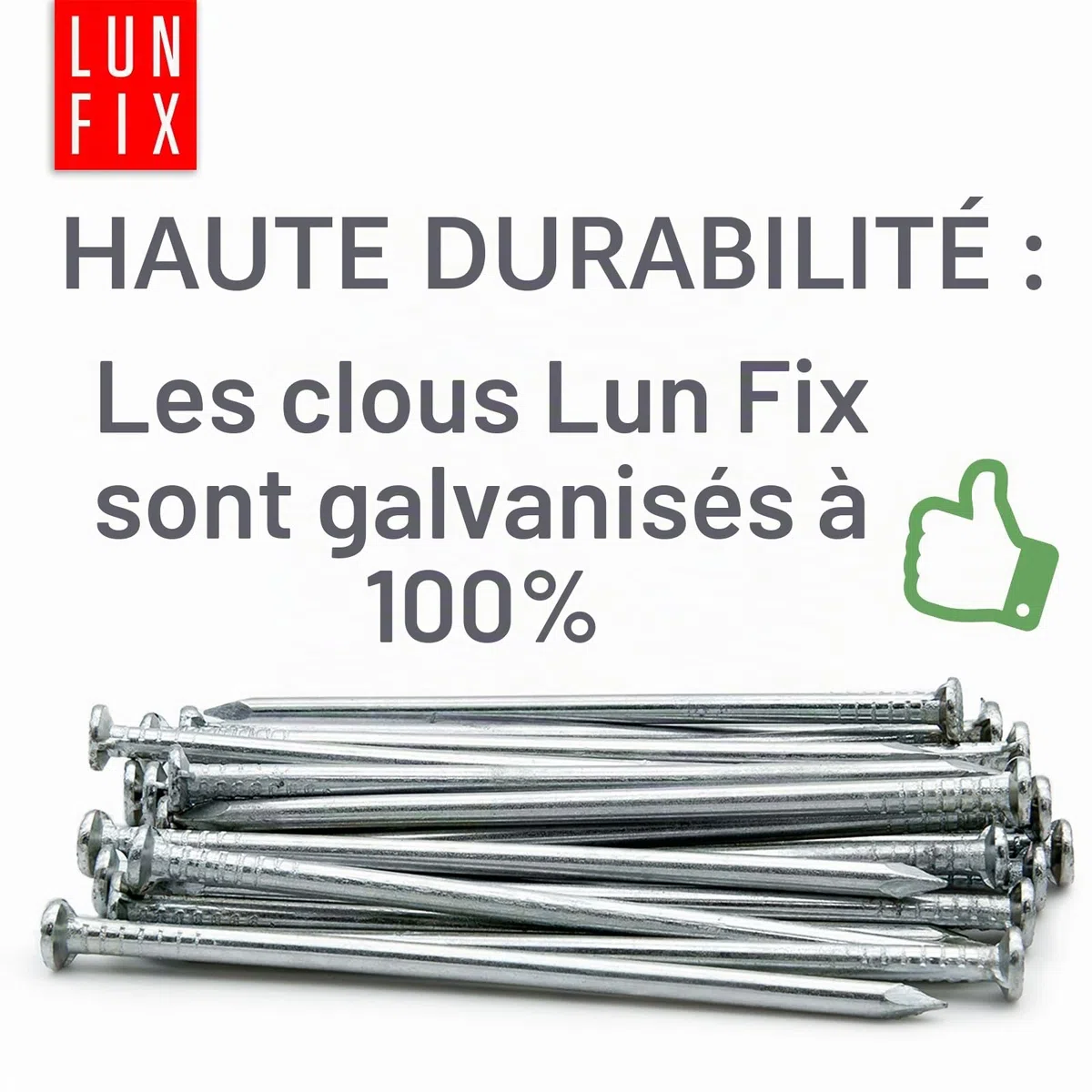 Clous en acier galvanisé à tête fraisée 3,0 x 70 mm, 5 kg, environ 1325 pièces | 70 mm de long, jeu de clous en acier pour travaux du bois, réparation et bricolage, applications polyvalentes en acier