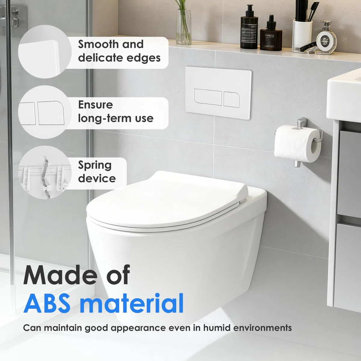 Plaque de Commande WC Blanche Double Chasse, Plaque de déclenchement de Réservoir, Compatible Geberit Sigma et UP300 & UP320 pour Salle de Bain