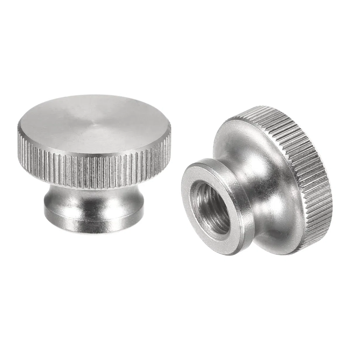 sourcing map Lot de 4 écrous moletés en acier inoxydable 304 M12 x 30 x 20 mm