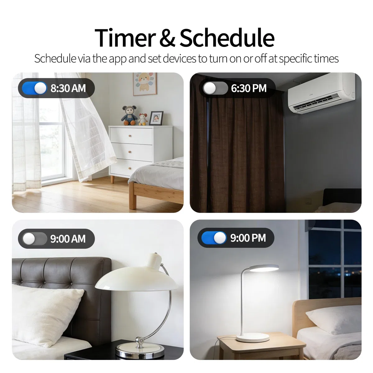 Télécommande Intelligente RF WiFi, Apprentissage de Programmation, Réglage d'Horloge, Adaptée aux Dispositifs RF tels que Rideaux Motorisés et Éclairage à Commande Distante Compatible Alexa