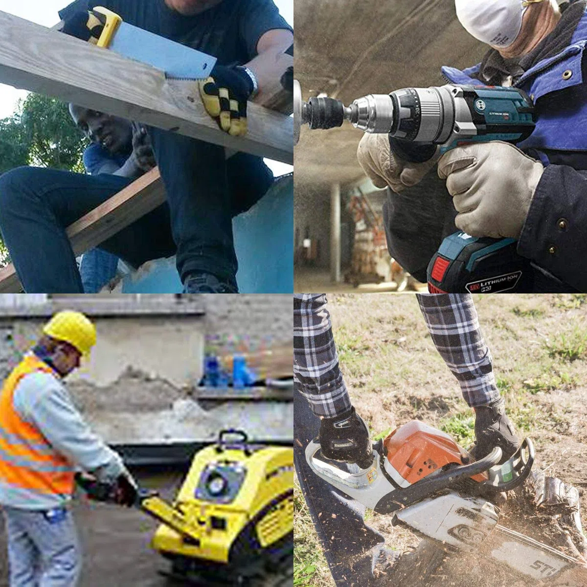 Gants de protection contre les vibrations ISO10819 EN388 - Gants de sécurité anti-vibrations - Gants de sécurité résistants aux chocs - Gants de mécanicien anti-vibrations - Gants de travail