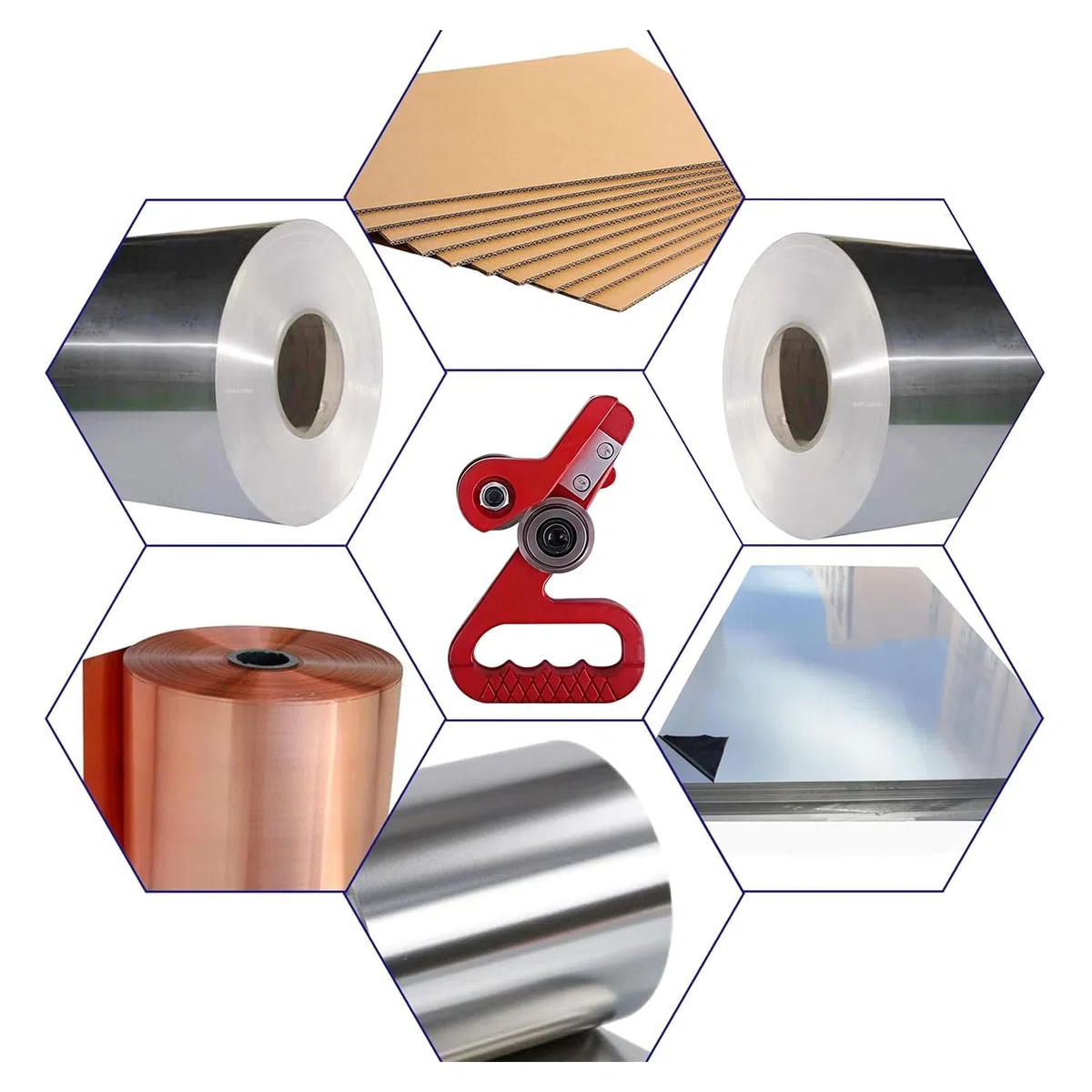 Outil Coupe Métal,Coupe Toiture Double Roue à Traction Manuelle,Cisailles Réglables pour Découpe de Tôle Métallique | pour la de l'Acier, de l'Aluminium, du Fer-blanc, du Carton et