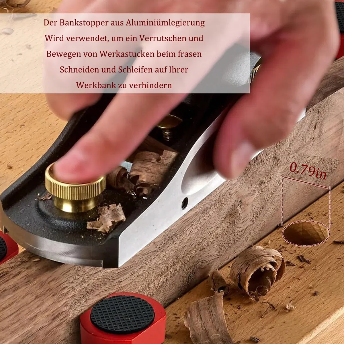 8 pièces Serrage de Table à Bois 20mm, Serrage en Alliage d'Aluminium pour Établi de Travail du Bois, Pince pour Chien, Accessoire pour Tendeurs Plats Sur Banc de Rabotage pour Fixer les Pièces