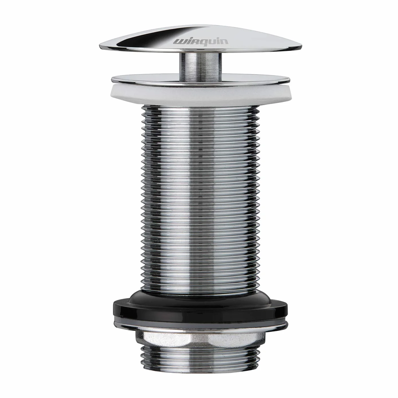 Wirquin 30723425 Bonde de lavabo design à écoulement libre permanent sans corps de bonde, chromé