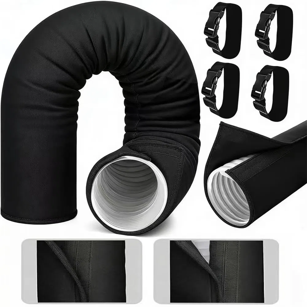 Manchon isolant pour tuyau CA portable, 150 x 50 cm, couvercle isolant, tuyau d'échappement, climatisation, couvercle isolant AC, isolation de tuyau CA portable