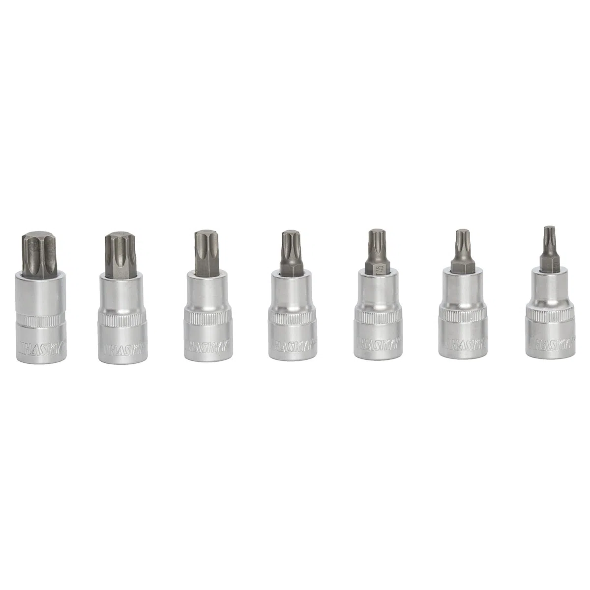 HASKYY Professional 16 pièces Jeu de douilles Torx d'embouts I Jeu d'écrous I T30-T70 55mm de long I E10-E20 39mm de long