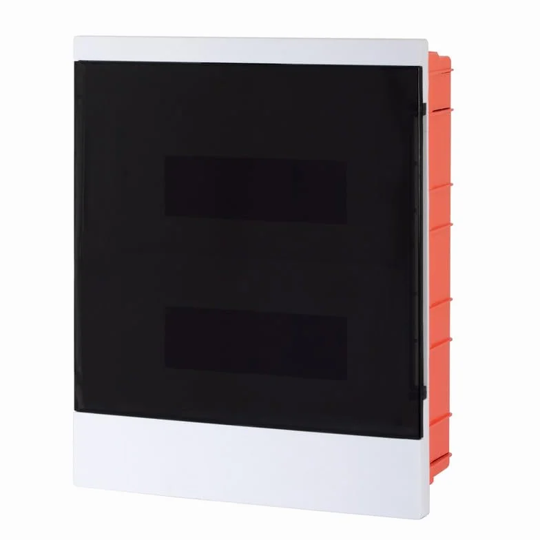 Lion Electric Armoire électrique encastrée 2 rangées | 24 modules - Boîte à fusibles blanche pour interrupteur installation électrique IP40 - Boîte de distribution sans halogène avec rail DIN