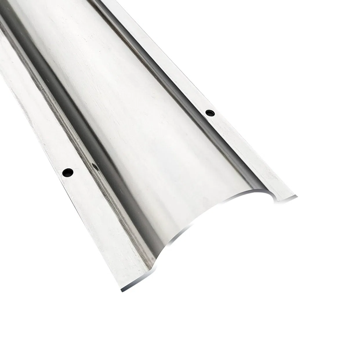 100 Cm Goulotte Electrique en Acier Inoxydable, Protection Cable Electrique Demi-Rond, Film de Protection et Trous de Vis, Peut Être Utilisé à L'intérieur ou à L'extérieur(46mm/1.8in)