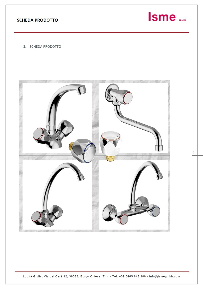Schläfer 4502816 | Bouton, Poignée pour Groupe Robinet Évier, Kit de Rechange Robinet Salle de Bain et Cuisine Universel, Paire de Poignées en métal CHAUD et FROID avec Tiges Mécaniques 1/2" G - diam