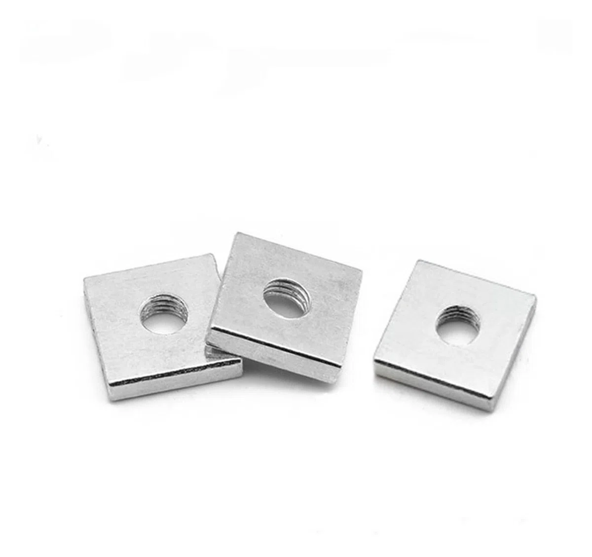 Écrou carré de 20pc M8X20X4 M5 M6 M8 Néxes Minces carrées en Acier Carbone en Acier au Zinc GB39 DIN 562(M8x20x4)