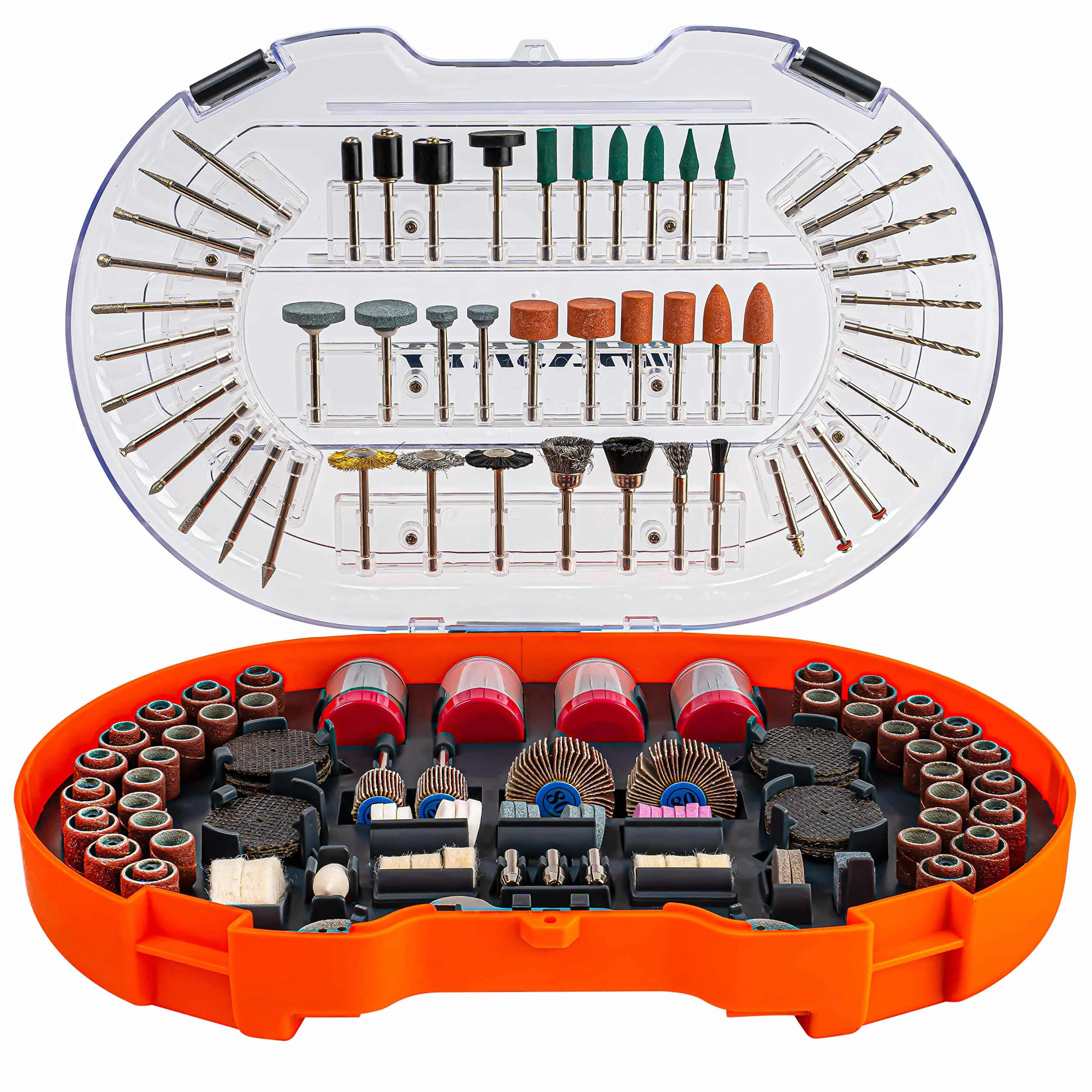 HASKYY Kit Accessoires Outil Rotatif 276 Pièces pour Ponçage, Découpe, Polissage, Gravure et Perçage – Coffret avec Disques à Tronçonner, Accessoires de Polissage et Mini Forets