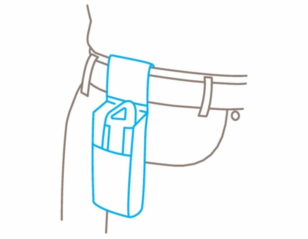 MARTOR étui de Ceinture S pour Cutter, Poche avec 4 Compartiments pour Couteau de sécurité/Stylo/Ciseaux, avec Clip & Fermeture Velcro, Nylon, Noir