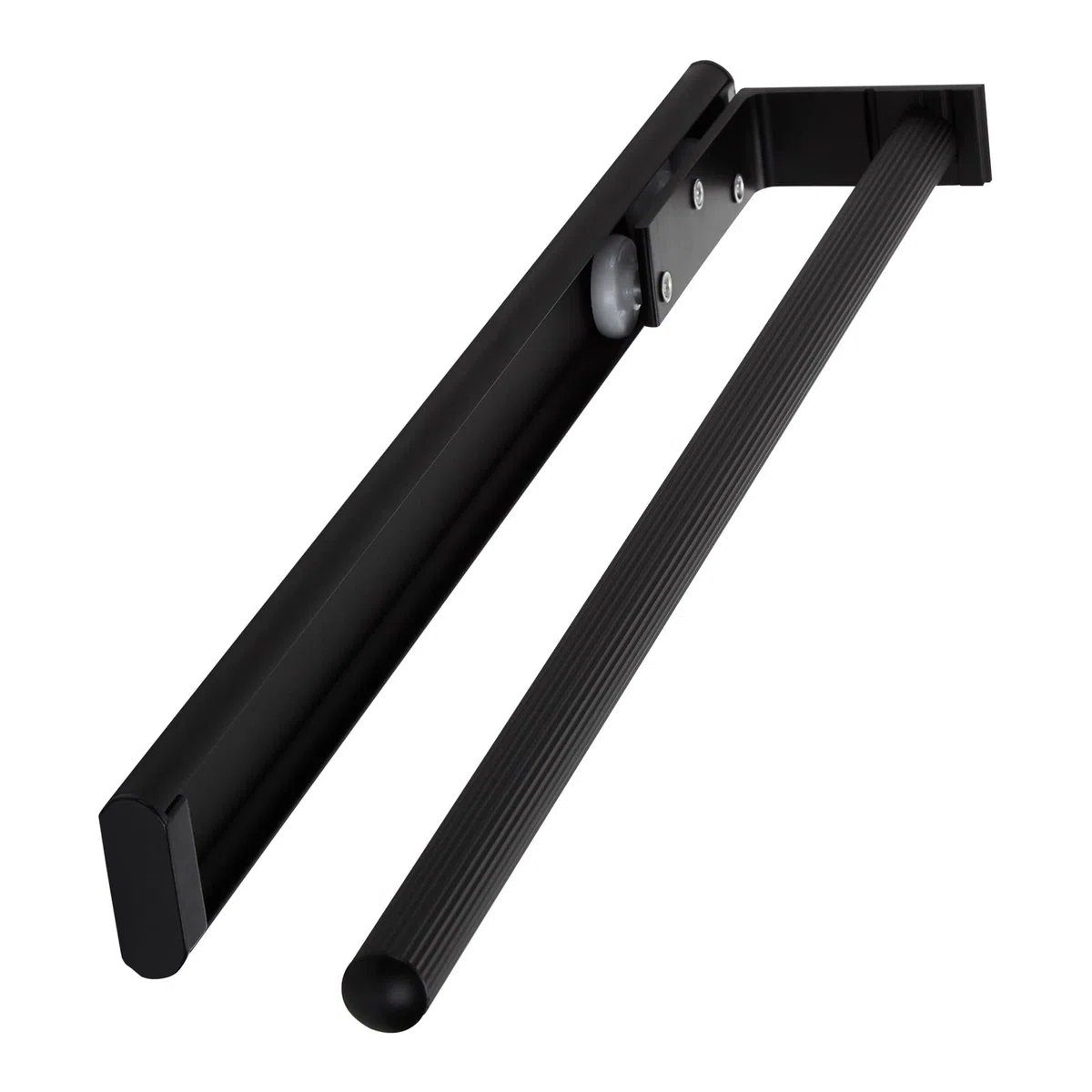 SOTECH Porte-Serviettes en Aluminium TED 1 Bras Noir Mat (450-730 mm, télescopique) Porte-Serviettes télescopique pour la Salle de Bains ou la Cuisine
