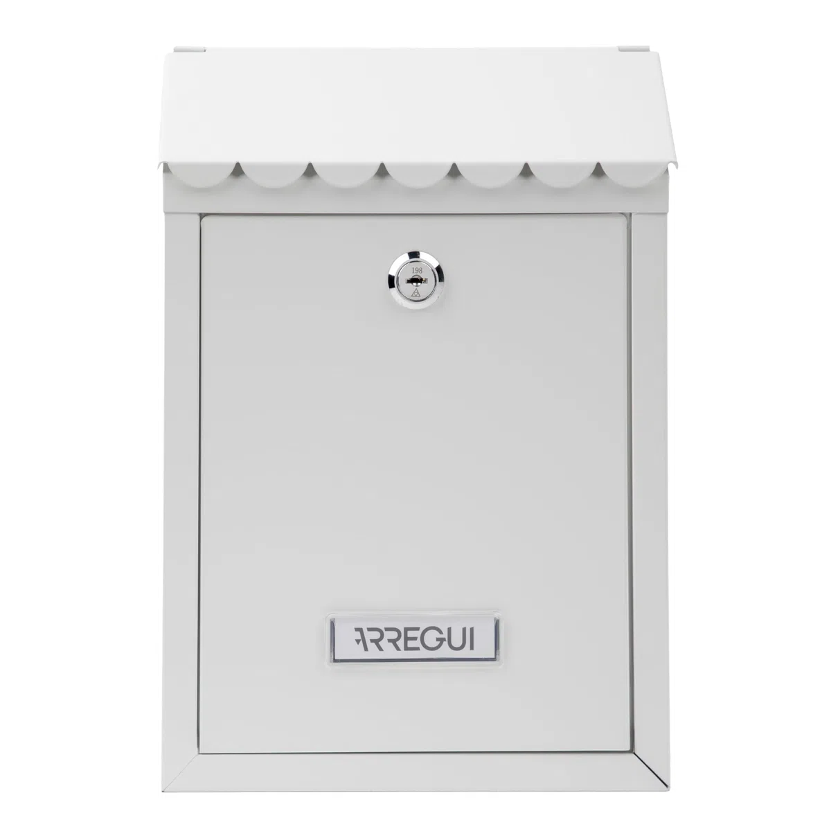 ARREGUI Civic E5721-C Boîte aux lettres extérieure en acier Taille S (courrier DIN A5) Petite boîte aux lettres murale individuelle Facile à installer Blanc