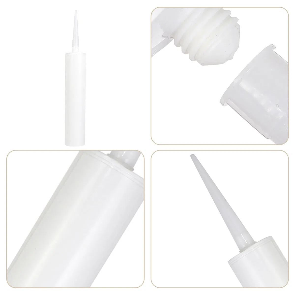Healeved Tubes de Calfeutrage - Cartouche Douilles, Lot de 9 Tubes de Calfeutrage, Calfeutrage, Buse de Cartouche, Douilles embouts de Remplacement, pour Mastic Adhésif et à Calfeutrer