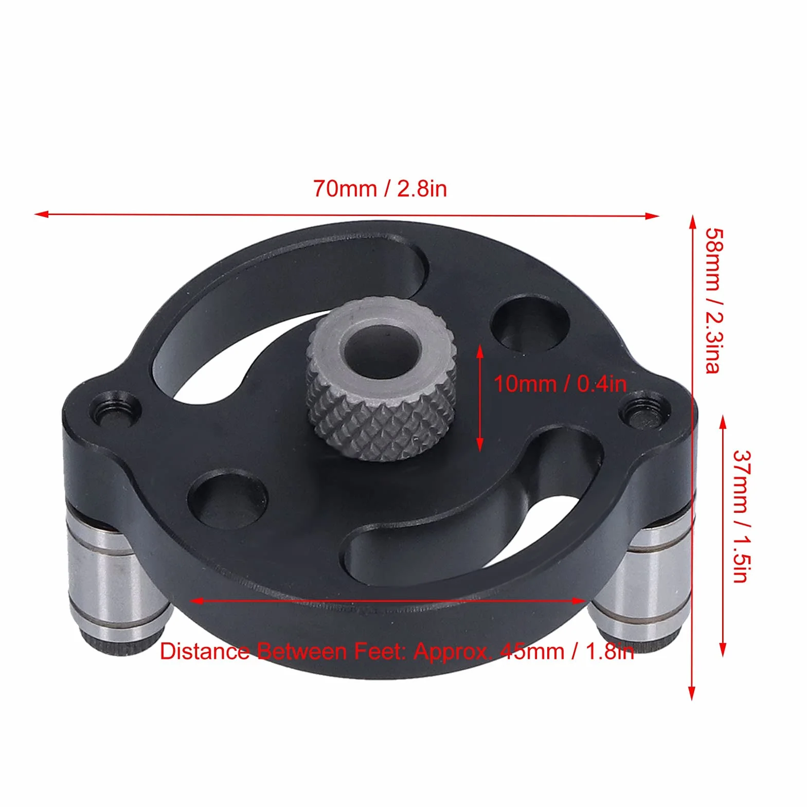 Localisateur de Perforateur pour le Travail du Bois, Bagues de Forage à 8 Trous 3/4/5/6/7/8/9/10 Mm, Positionneur de Forage de Menuiserie à Cheville Ronde en Alliage D'aluminium Vertical