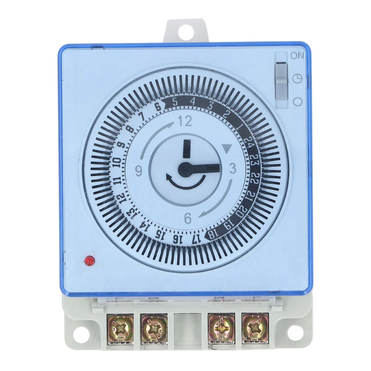 Generic Minuterie Mécanique 24 Heures, Contrôle Pratique et Mise Hors Tension Automatique pour Le Contrôle de L'éclairage et Le Système D'échappement, fabriqué en PC, ABS pour Divers Systèmes