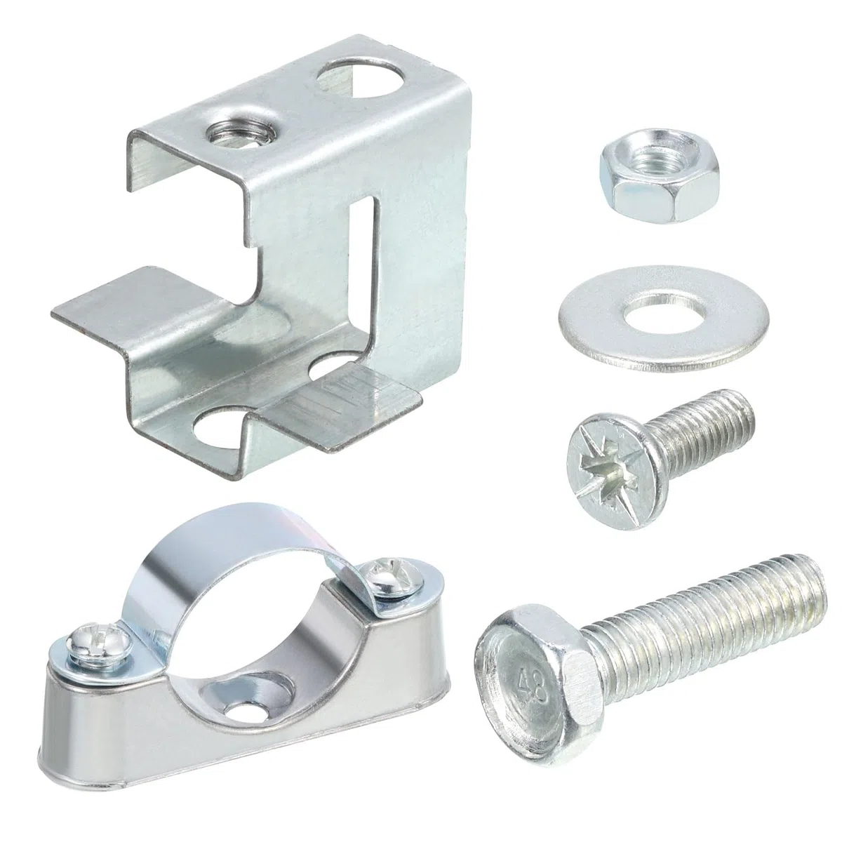 QUARKZMAN 10Pcs Attache de Conduit Collier de Serrage avec Pince de Poutre Adaptée pour Tuyau de 1" (25mm) Support de Support de Câble pour Poutre en I, Conduit, Tuyau, Câble