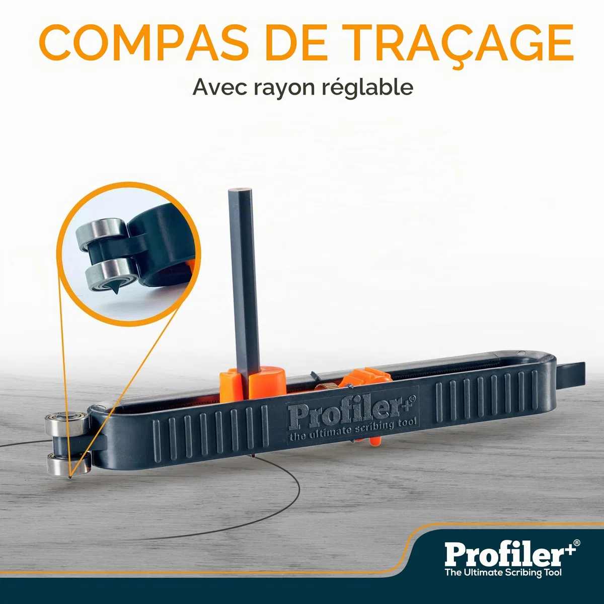 Profiler+ L'outil de traçage ultime. Transférez le contour de n'importe quelle surface sur votre matériau avec rapidité et précision à l'aide de votre marqueur préféré