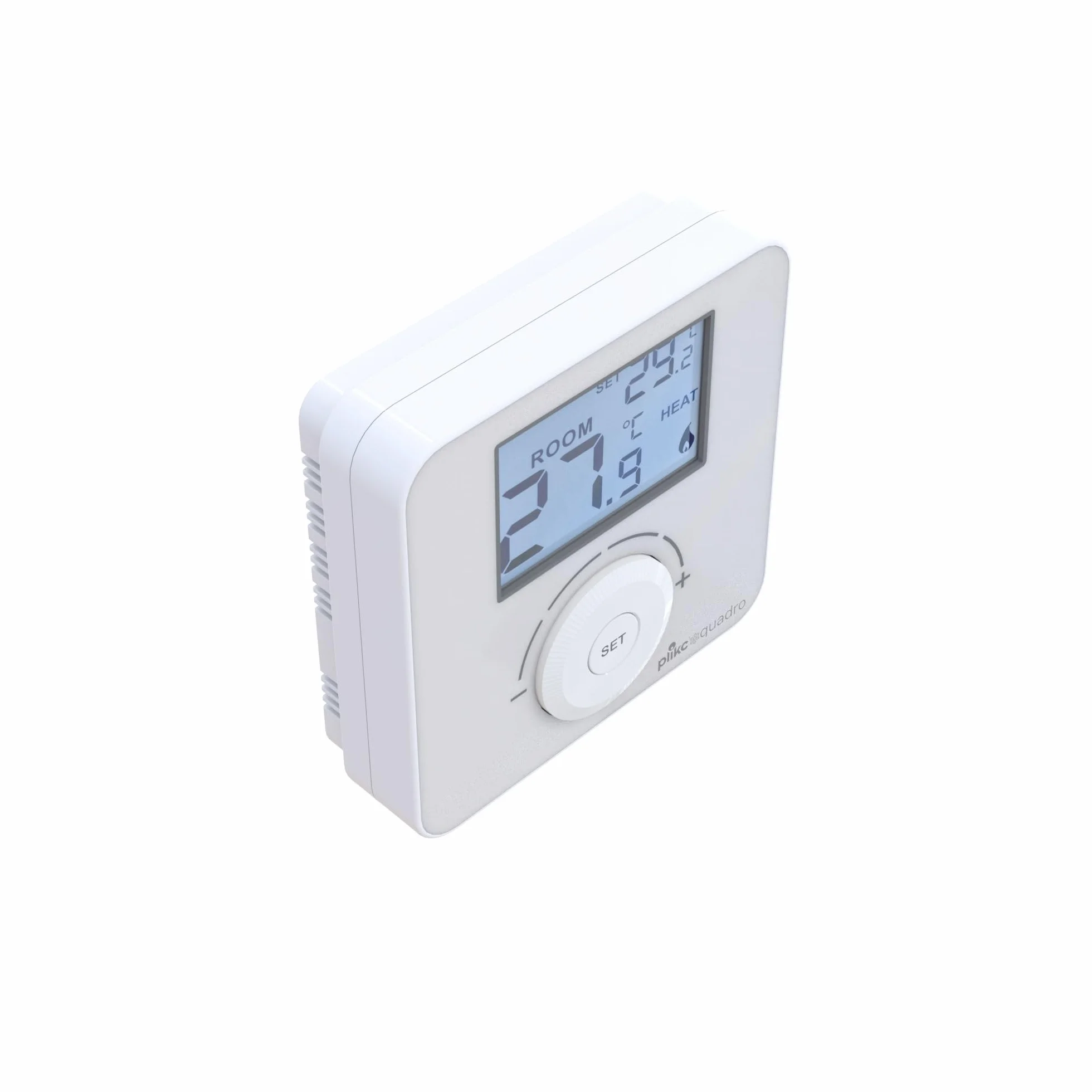 Plikc Quadro Plikc PLK267690 Thermostat d'ambiance numérique Mural à Piles Blanc