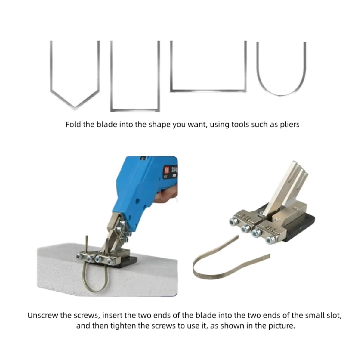 Kit d'outils de coupe en polystyrène pour couteau chauffant électrique