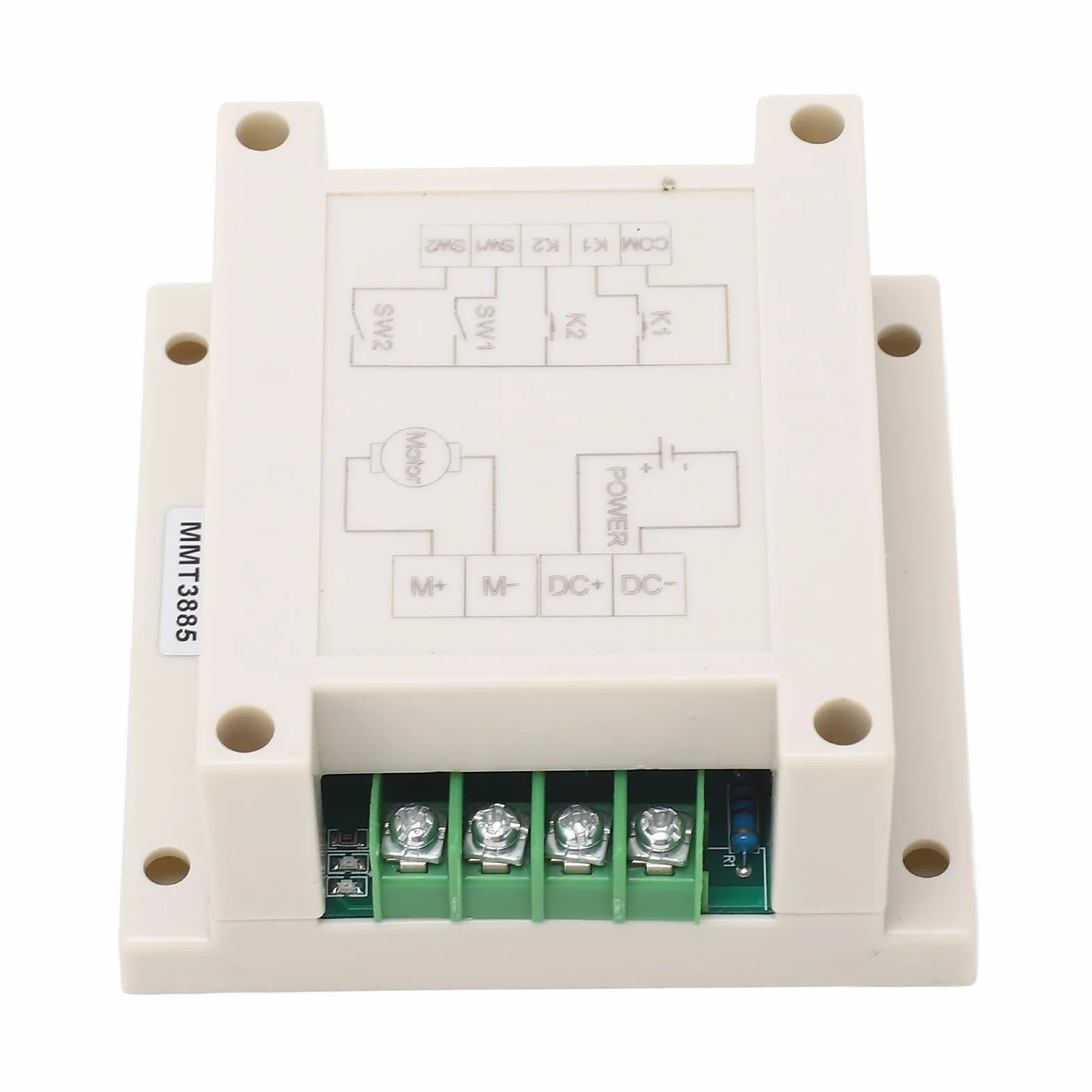 Oumefar Module de Commande de Moteur à Courant Continu, Contrôleur de Moteur Avant et Arrière à Distance 10A pour Serrures électriques, Matériau ABS