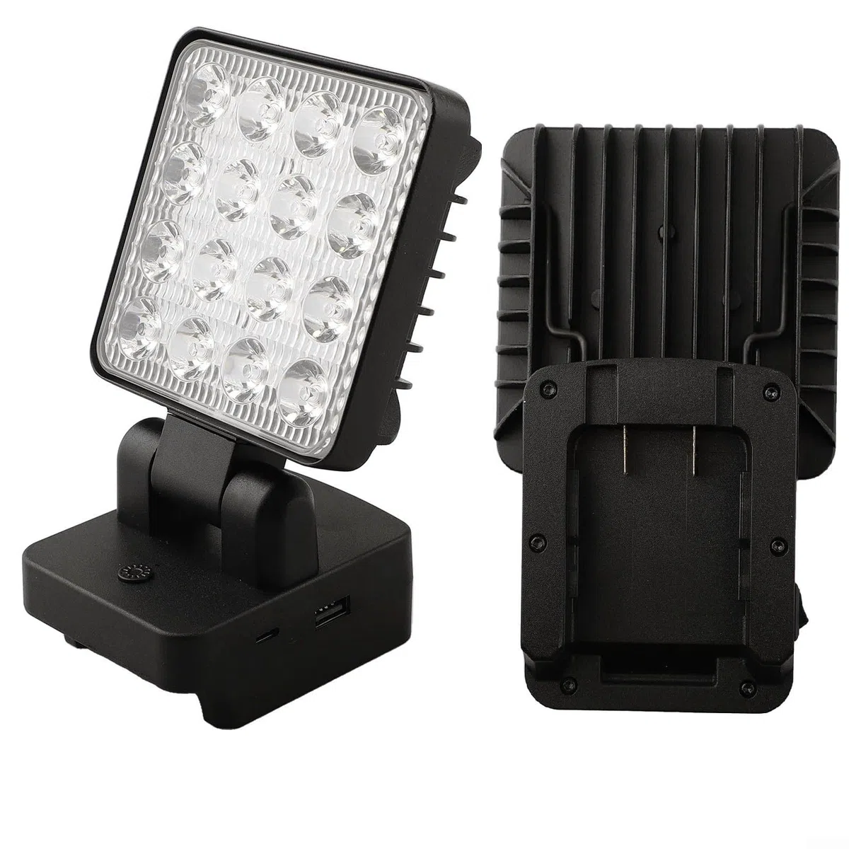 Lampe de poche LED sans fil pour batterie 18 V 20 V BL1518 BL2018 PCC680L FMC680L Tête réglable à 90 degrés 1200 lm pour camping atelier