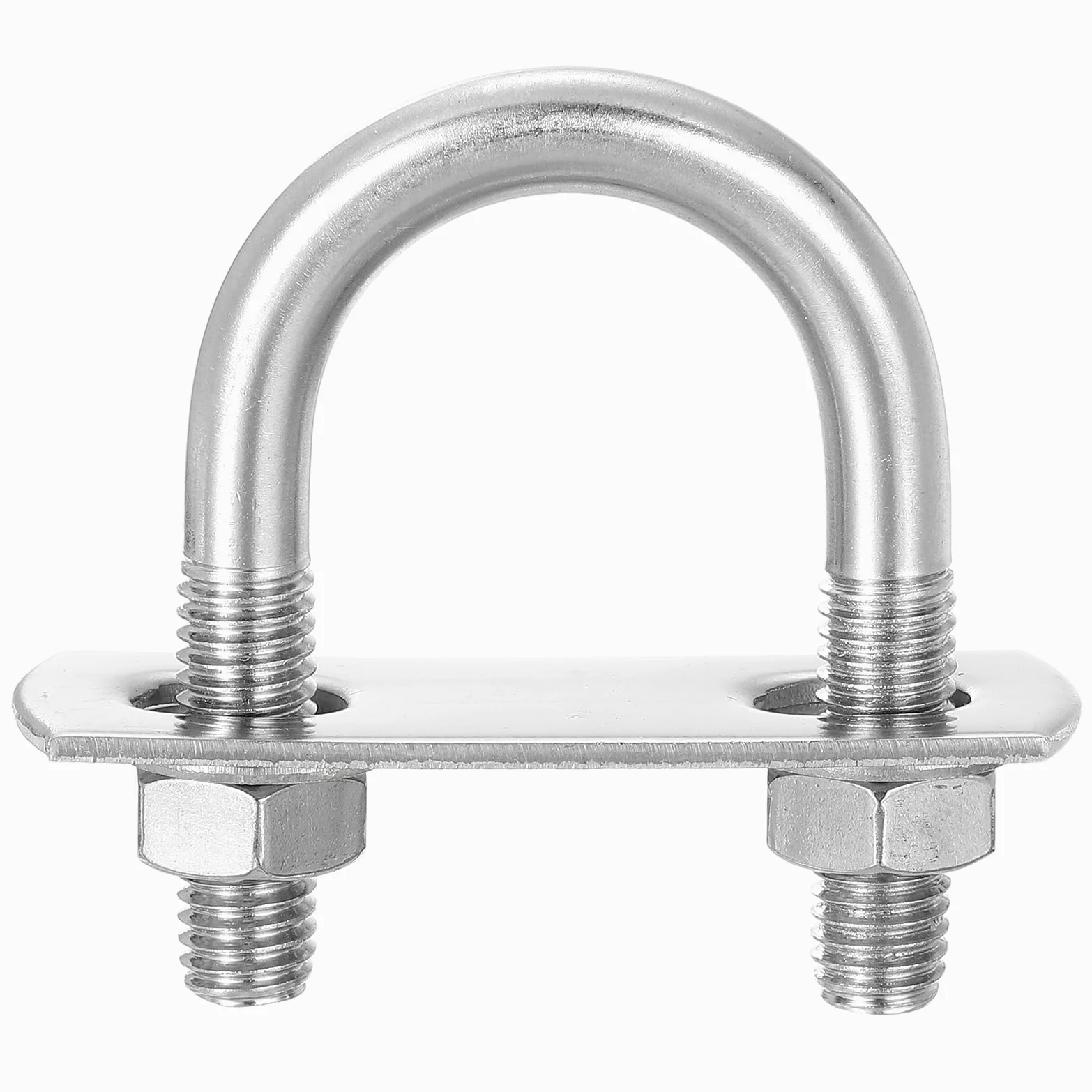 QUARKZMAN Boulons en U Ronds, 8 Ensembles 27mm(1.06") Largeur Intérieure 54mm Longueur M8 Boulon de Serrage en U en Acier Inoxydable 304 avec Écrous et Plaques, pour Remorque de Bateau