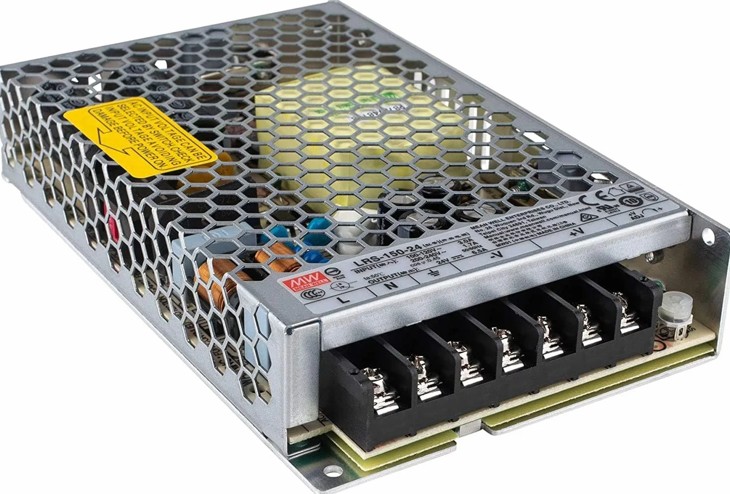 KingLed - MeanWell Alimentation LRS-150-24 Puissance max 156 W DC 24 V IP20 Transformateur Mean Well pour Led - COD. 1987