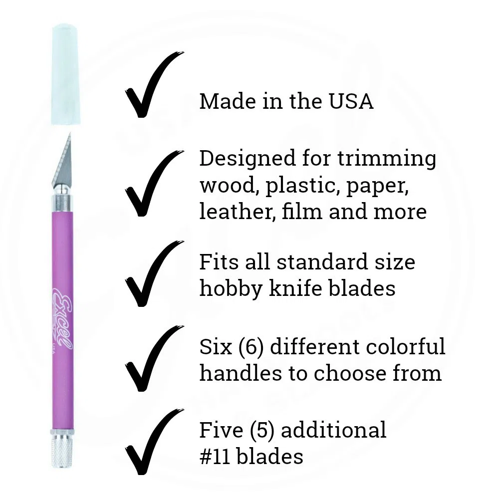 Excel Grip-On Knife With 5 #11 Blades by Excel Hobby Blade Corporation TOY (English Manual)