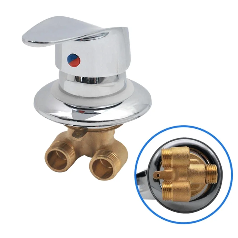 Robinet douche Mitigeur Cabine de Douche Connecteur G1/2" en Laiton | Robinet mitigeur de douche chromé Mitigeur douche d'eau froide et chaude de douche pour salle Robinet de douche