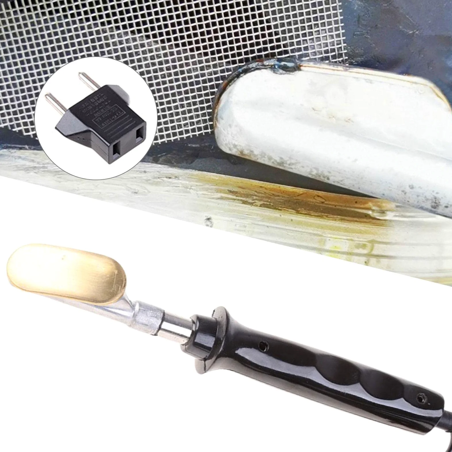 réparation Pare-Chocs Voiture - en Plastique - soudage pour Pare-Chocs Voiture - pour réparer Les Fissures et Les Trous - Grille spatule - Fil Soudure
