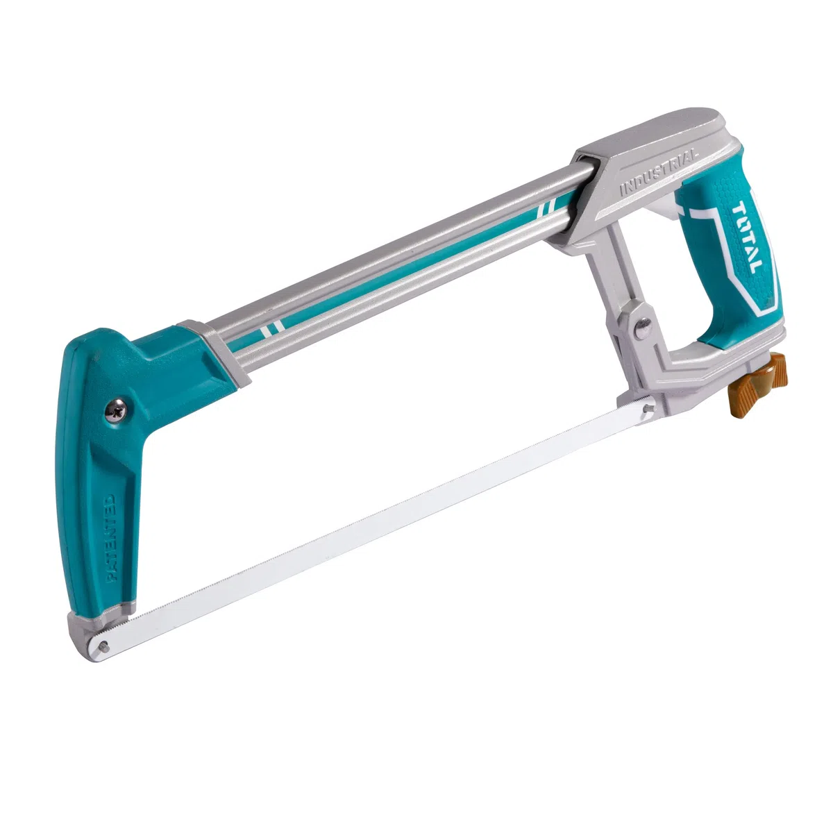 Total Tools - Arc de scie | Longueur de 200 mm | Tension réglable | Outil de coupe du métal et du bois | Comprend une scie de rechange | Aluminium