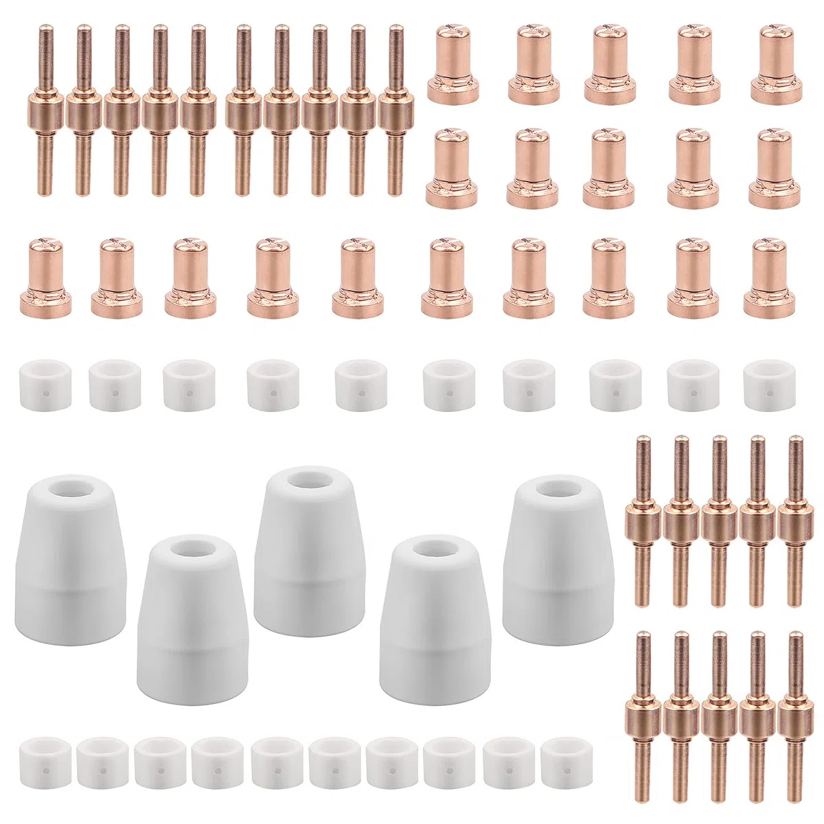 SWAWIS 65 Pièces PT31 Consommables Plasma Decoupeur Plasma Parkside Cut 30 40 50 Consommables de Découpeuse Plasma Accessoire Decoupeur Plasma Electrode Tip Buse