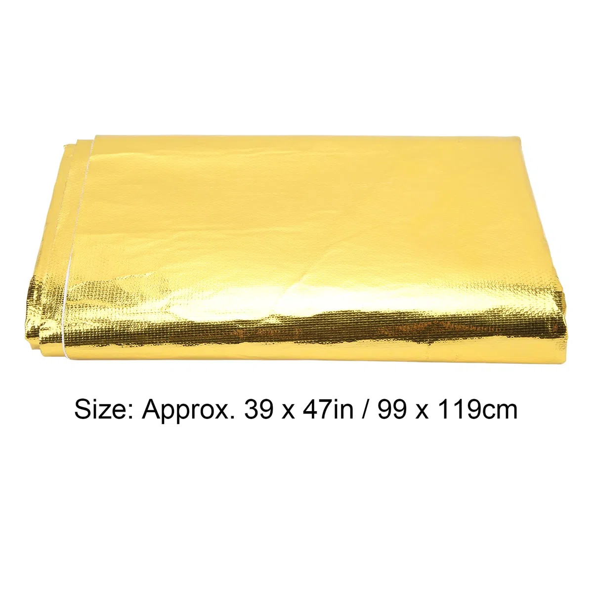 Film de Protection Thermique, 99 X 119 Cm Ruban Auto-adhésif Réfléchissant à Isolation Thermique pour Envelopper les Fils et les Conduites de Carburant (Or)