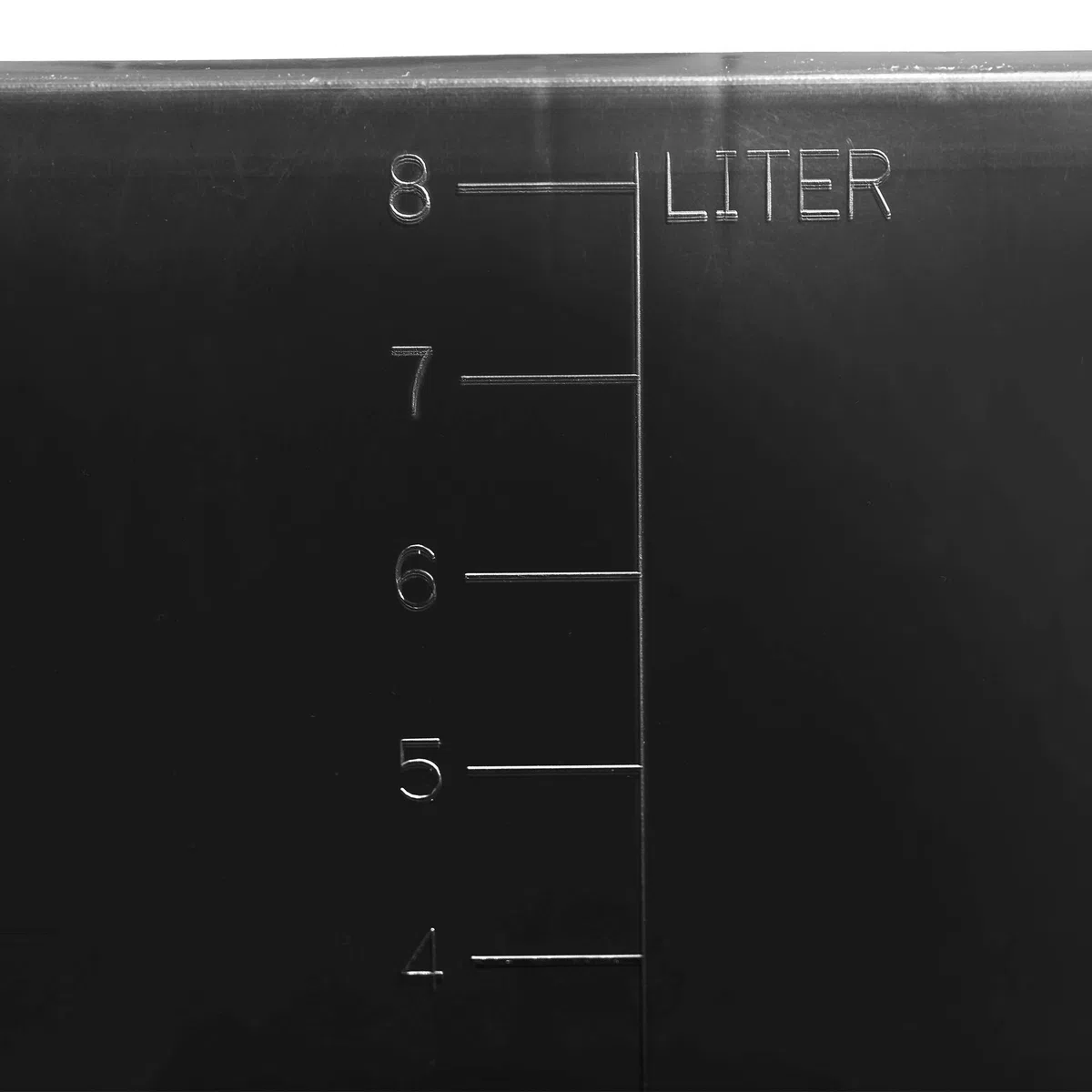 KADAX Lot de 6 seaux de peinture carrés en plastique avec poignée en métal - Seau d'eau robuste avec bord verseur - Pour rénovation, jardin, nettoyage - Rectangulaire, léger - 8 l - Noir