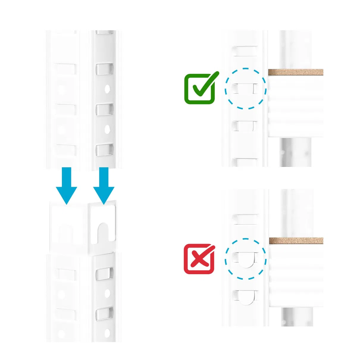 OcioDual Etagere Metallique Blanche Tiny, Etagere Rangement Outillage, 150x60x30cm Storage, Étagère Garage Metal, Étagère Metallique Garage, sans Vis, 240kg, 4 Etagères MDF