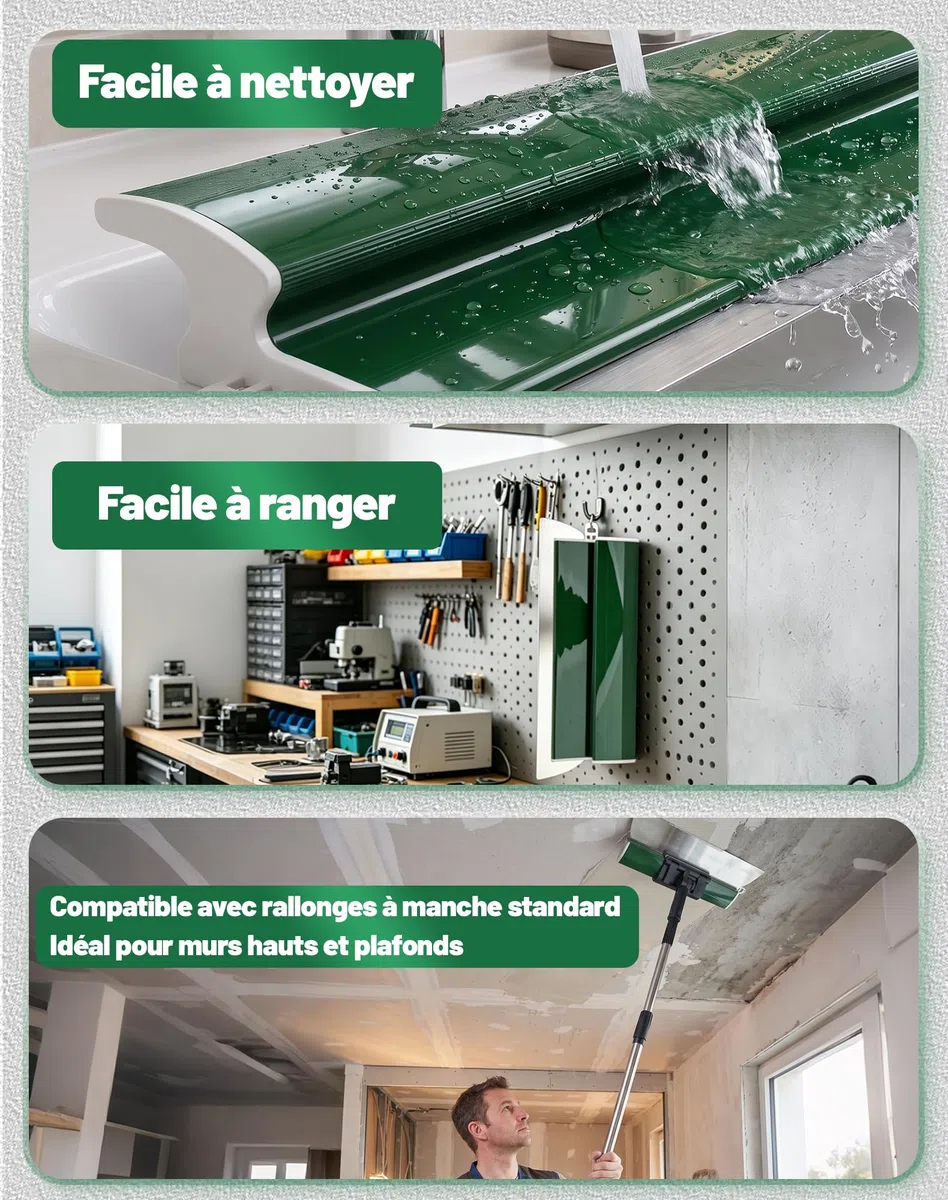 LAOYE Lame a Enduire 60cm Lisseuse Enduit Spatule Enduit Lissage 600mm Couteau a Enduire Lame a Lisser Outil Lissage pour Mur Plafond